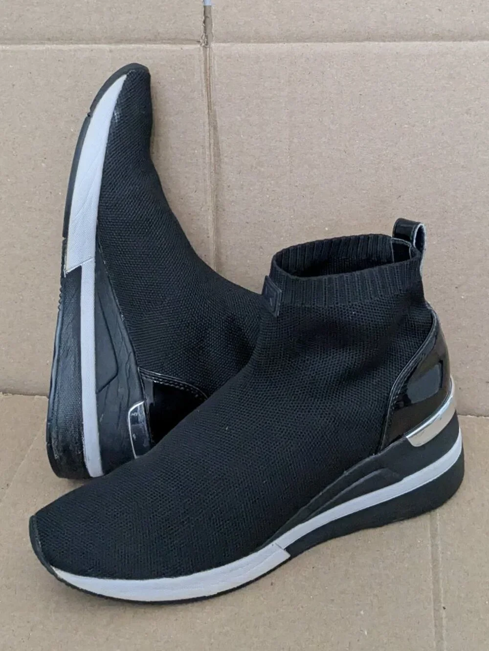 Michael Kors Sport Sneakers Skyler Made Of Stretch Knit In Sock Look Size 7.5